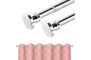 BreeRainz Bastoni Per Tende a Pressione 65-157 Cm Acciaio Inox Estensibile Bastone Tenda a Pressione Asta Tenda a Pressione Bastone Telescopico per Bagno Armadio Armadio Cucina Porta Balcone