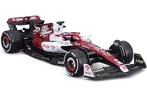 Bburago Foarula 1 Alfa Romeo F1 Team ORLEN C42 (2022) with Helmet BOTTAS 1:43 Scale Die-Cast Collectible Race Car
