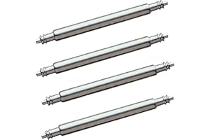 EICHMÜLLER SINCE 1950 Eichmüller Lot de 4 Barrettes à Ressort en Acier Inoxydable de 20 mm de diamètre pour Montres et Bracelets, Moderne