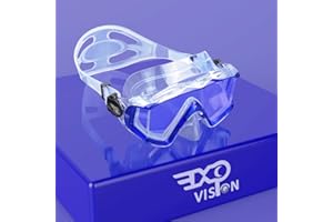 EXP VISION Adult Pano 3 Panoramic Scuba Diving Mask, Tempered Glass Snorkeling Dive Mask, Premium Swim Goggles With Nose Cover Snorkeling Gear for Snorkeling, Freediving, Swimming