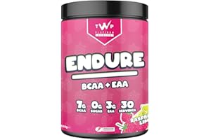 TWP Nutrition Platinum Series Endure, EAAs & BCAAs Electrolyte Blend Pre, Intra and Post Workout, Zero Sugar, 510g and 30 Servings, 20 Great Flavours (Raspberry Lime)
