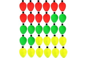 OriGlam 30 galleggianti da pesca in schiuma, indicatori di impatto in schiuma, galleggianti in schiuma, galleggianti galleggianti per pesca a mosca, indicatori galleggianti per trota pesce gatto acqua