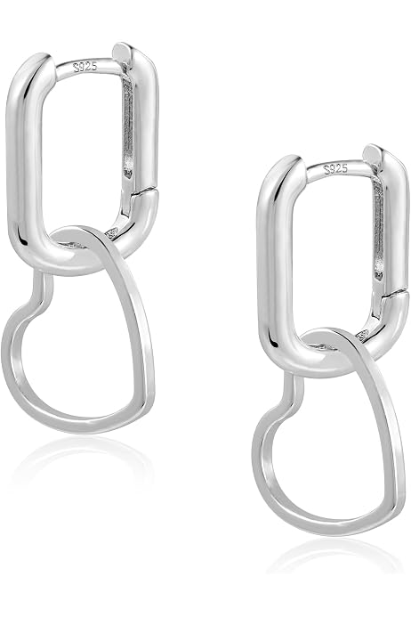 Springlight Ohrringe Silber 925 – Geometrische Quadratische Creolen, Personalisiertes Geschenk Für Frauen