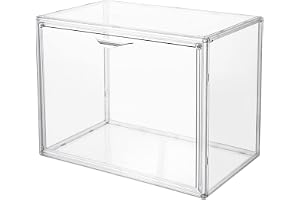 Excefore Clear Acrylic Display Case, Dustproof Protection Showcase Organizer with Magnetic Door, Suitable for Collectibles Doll Toys Models