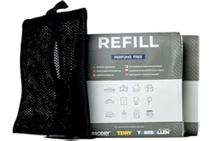 ABSODRY Duo Family Textile Moisture Absorbers for Closet Deodorizer Odor Eliminator — Desiccant Moisture Bags Safe Dehumidifier for Bedroom Bathroom — Air Cleaner Sealed 30-90 Days 2 x 65ft2 (6m2)