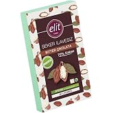 Elit Şeker İlavesiz ve Prebiyotik Bitter &Ccedil;ikolata 60 gr x 3 Adet