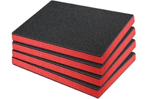 F Fityle 4x Tool Box Foam Insert High Density Shockproof Cuttable Removable Polyethylene Tool Foam Sheets Tool Box Liner Tool Boxes Organiser Inserts for Padding,40cmx33cmx2.5cm