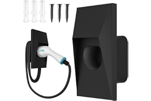 EVPEIWE Supporto per Cavo di Carica Tipo 2, Supporto da Muro per Auto Elettrica con Spina IEC-62196, Organizzatore per Caricabatterie EV di Tipo 2, Supporto a Parete per EV Tipo 2, Nero
