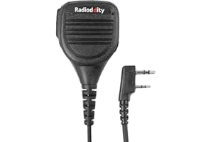 Radioddity RD-203 Micro Haut-Parleur Déporté 2-Pin IP54 Imperméable Microphone 3,5mm Prise écouteur pour Talkie Walkie