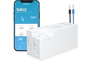 Chatthen Smart Meter Energy Monitor, 1-Phase Electricity Usage Monitor, 99% High Accuracy for Home Appliances/Solar/Net Metering, Imported Chips with a Long Lifespan