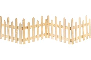 ‎VBS VBS Deko-Holzzaun 160x30 cm aus natürlichem Holz für Gartendekoration