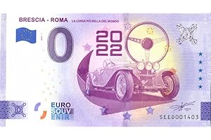 2 EURO COMMEMORATIVI Banconota da 0 Euro Italia · Brescia - Roma · La Corsa più Bella del Mondo · Souvenir o Null € Banknote