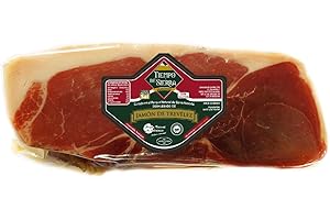 Jambon serrano désossé. Jambon cru. Jambon Serrano désossé emballé sous vide. Jambon désossé. Bloc de Jambon serrano de 1,1 kg. Taco au jambon désossé. Jambons désossés. Jambon Espagnol.