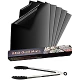 Nifogo BBQ Grillmatte, 5er Set Antihaft Grillmatten und Wiederverwendbar Backmatte, Leicht zu Reinigen und Langlebig, Grillma