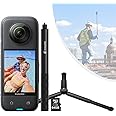 Insta360 X3 360 Degree Action Camera SURVEY Kit inc: Invisible Selfie Stick + Tripod + 64GB