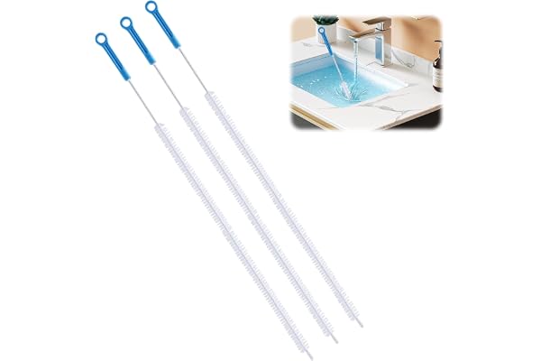 3 st flexibel avloppsborste lång, 72 cm avloppsrengöringsborste | Rörrengöringsborste set för avloppskanaler, flexibel rengöringsborste avlopp för tvättställ, badrum, kök, dusch