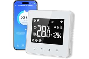 Acmerota Smart Thermostat for Combi Boilers WiFi Thermostat for Gas Boiler Heating 2-Wire Programmable Digital Wireless Thermostat Schedule Multi-Room Function, via Smart Life APP, Alexa