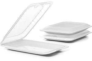 Tatay Porta Embutidos Fresh | Set de 3 Estándar | Tupper Embutido Nevera | Tapa Extraíble, Apilable | Apto Congelador, Microondas y Lavavajillas | Libre de BPA, 17 x 3,2 x 25,2 cm, Color Blanco
