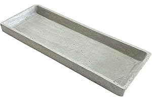 dio only for you Dekotablett, Dekoschale Betonoptik 27x10x2cm GRAU. Polyresin, Schmuckschale, moderne Schale, Steinoptik, Wohnaccessoire