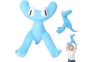 VITA DENNIS Rainbow Friends Plush Chapter 2 Cyan Looky Plushie Stuffed Animals Doll Toys, Horror Game Cyan Plush Doll Collect all your New Rainbow-Friends Toys, Collection for Boys and Girls Game Fans