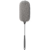 Casa Zura Microfiber Feather Duster with 100 Inch Extendable Pole – Bendable Washable Fan Cleaning Brush for Ceiling Fan, Cob