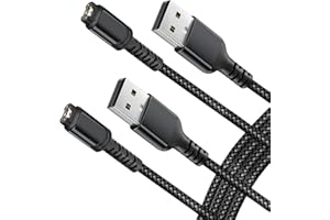 Itramax Nylon Ladekabel für Garmin Watch 1.2M 2Pack,USB Netzkabel zum Aufladen fürFenix 6 6S 7 7S 7X 8 8S 8X Pro Plus,Venu 2S,Epix 2,Forerunner 45 245 255 935 945 955 GPS Music,Instinct,Approach S72