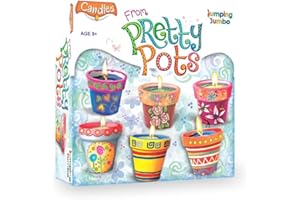 Jumping Jumbo Candles from Pretty Pots DIY Candle Making Kit for Kids, Arts and Crafts for kids Activity Kit, for Beginners and children, 5 + year Old Girl/Boy Gifts Diwali Decorations Diya Candles