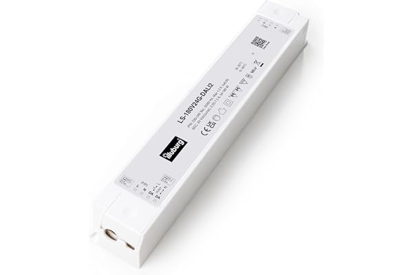 illuburg Transformateur LED 24V 54W - 180W Variable DALI PUSH Sans Scintillement LED Bloc d'Alimentation Driver