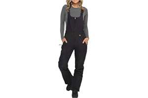 Generisch Skihose Damen Wasserdicht Schneehose Wasserdicht Thermo Gefüttert Hosenträgerhose mit Verstellbarer Latzhose Outdoorhose Winddicht Snowboardhose Winter Mode Softshellhose Leicht Schneeanzug