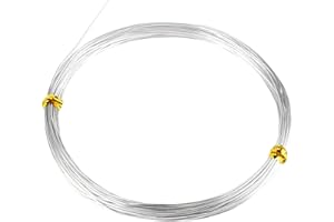 ESHAN Craft Wire 0.8mm 10m Anodized Silver Aluminum Wire for Bead Making Art Craft DIY Embellishment Decoration Florist Supplies (Black)