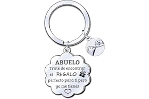 LUODAN Regalos Llavero para Abuelo,Llavero para Abuelo, Regalos de Cumpleaños Navidad Familiares, Llavero para Abuelo