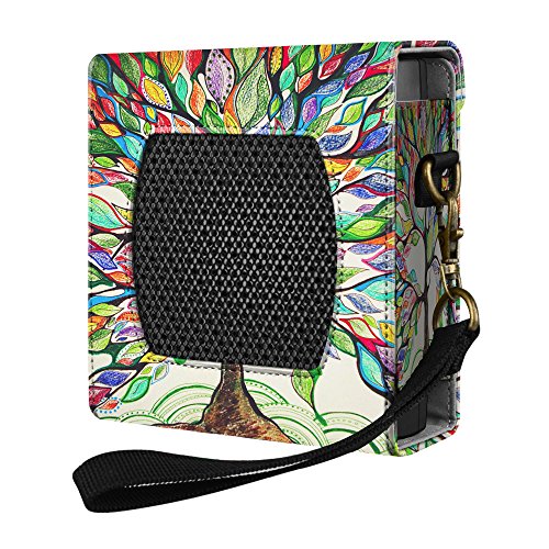 Fintie Bose SoundLink Colour I/II Bluetooth Lautsprecher Hülle Abdeckung - Hochwertiges Kunstleder Schutzhülle Tasche Case mit Abnehmbarem Band für Bose SoundLink Colour I/II Bluetooth Lautsprecher, Liebesbaum