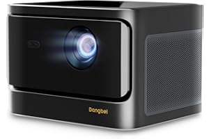Dangbei DBOX01 Projector, 2100 ISO Lumens, Ultra-Bright Home Projector Licensed Netflix, 1080P (1920 x 1080), 2 * 10W Dolby Audio Speakers, Auto Focus, Auto Keystone Correction