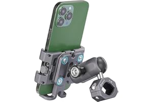 FANAUE Soporte Antivibración Para Teléfono de Moto con 1" Cabeza esférica para manillar de ATV/UTV/bicicleta, compatible con RAM Mount B Größe Brazo de Doble Enchufe, Adecuado para teléfonos de 5,5-7"