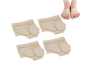 UEAVOID 2 Paar Tanz Dance Anti-Rutsch-Fuß-Pads Bauch Socken Paw Pad Praxis Schuhe-Füßlinge Ballenschutz Tanzen Barfußschuh Zehenpolster Zehenkappen Zehenschutz für Tänzer Trainieren und Sport