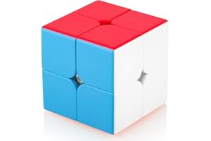 Maomaoyu Magic Cube 2x2 2x2x2 Stickerless Magic Puzzle Cube de Vitesse Magique Cadeau de Vacances pour Enfants Adultes (sans Autocollant)