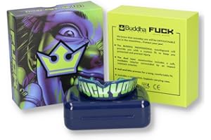 BUDDHA FIGHT WEAR Protector bucal Premium adultos y niños +12 Años para todos los deportes de contacto, incluidos rugby, MMA, kickboxing, judo, hockey y boxeo (Azul-Amarillo)
