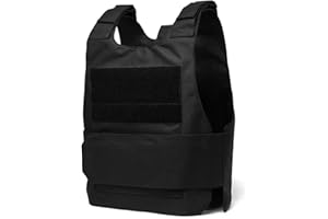 Favuit Taktische Weste, Schwarz Airsoft Paintball Weste Verstellbare Schutzweste Brustschützer Sportweste Chest Rig Tactical Zubehör für Jagd Angeln Camping Airsoft Paintball