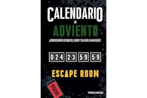 Calendario de Adviento Escape Room Book: ¿Conseguirás acabar el libro y salvar la Navidad? 24 enigmas, juegos y acertijos interactivos para adultos