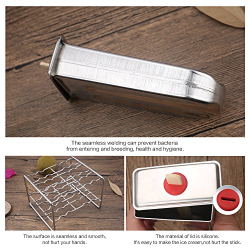 Baffect® Edelstahl Popsicle Form mit Stick Holder Eiscreme Form von 6 (Runden) - 9
