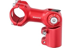 CYSKY Potence VTT Réglable 25,4 31,8 60mm/80mm/93mm/100mm 0-90 Degrés Réglable Potence de Vélo de Montagne Potence de Guidon pour VTT vélo de Route City Gravel Bike