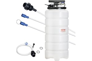 VEVOR Fluid Extractor, 4 Gallons (15 Liters), Pneumatic/Manual Oil Changer Vacuum Fluid Extractor with Dipstick and Suction Hose, Oil Extractor Change Pump for Automotive Fluids Vacuum Evacuation