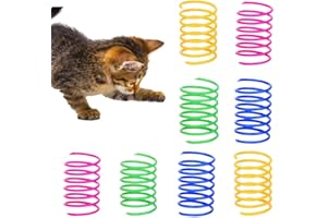 GLOBALDREAM Katzenfeder, 72 Stück Cat Spring Spielzeug Bunte Spirale Katzen Spielzeug Kunststoff Spiralfedern für Katze Kätzchen Haustiere Neuheit Geschenk