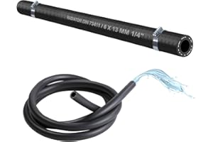 BK-PowerTCS (6 mm) 1 metro de manguera de gomaEPDM para el radiador del refrigerador,de agua caliente de -40 a +120 gradosC, DIN 73411 (2abrazaderas W2 DIN3017) 6x13mm, 1/4' abrazadera grande 8x12