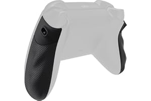 eXtremeRate Flexor Trigger Stop Kit für Xbox Series X/S Controller, rutschfeste Struktur Gummi Griffe Gehäuse & Trigger Stopper Grips Kit für Xbox Core Controller-Diamond Textured Tiefschwarz