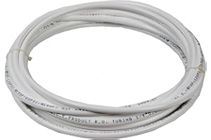 Vyair 10 MetrosTubo de filtro de suministro de agua de medidor para adaptarse a la nevera doble de estilo americano y europeo (Blanco) (Tubo de 1/4")
