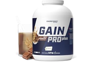 ‎ENERGYBODY Energybody Gain Pro Plus “Schoko” 3.500 g / Masse Shake für Massephase mit Kreatin & Whey Protein / Weight Gainer zum Zunehmen / Mass Gainer / 46 Portionen