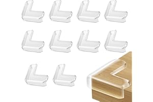 JDXun 10 Pezzi Paraspigoli per Bambini Trasparenti, Paraspigoli Angolari In Gomma, Protezione Angoli Bambini, Copri Angoli Paraspigoli per Tavolo, Cassetti