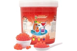 WaNaHong Popping Boba Pearl 1.3 KG Dessert Topping, Prosecco e Cocktail (Fragola)