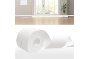 DIKARIYA Weichsockelleiste Selbstklebend Weiß, 35x35mm 18 Meter Sockelleiste Selbstklebende, PVC Weichsockelleiste Flexibel Fussleisten Selbstklebend, Flexible Knickleiste für Küche Bad und Badezimmer